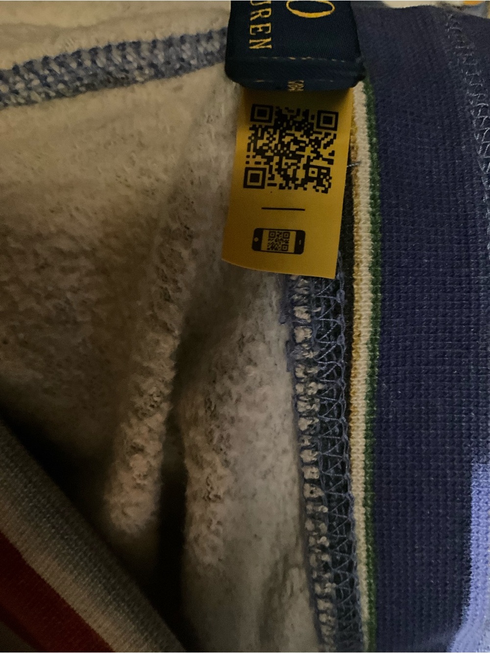 Ralph Lauren Blue, Green & Orange Striped Swim Trunks - Picture 4 of 5